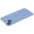 iPhone 14 Plus Achterkant Glas met Frame Origineel Pulled | Licht Blauw | Met logo