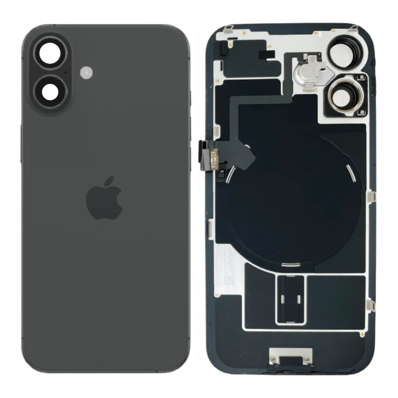 iPhone 16 Achterkant Glas Origineel Zwart met Frame en NFC + Zaklamp Flexkabel
