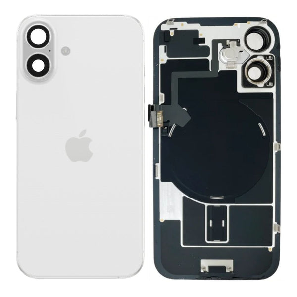 iPhone 16 Plus Achterkant Glas Origineel Wit met Frame en NFC + Zaklamp Flexkabel