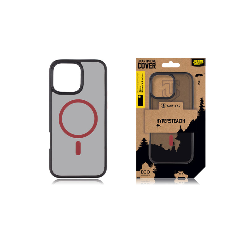 Tactical iPhone Hoesje MagSafe Hyperstealth 2.0 Zwart met Rood
