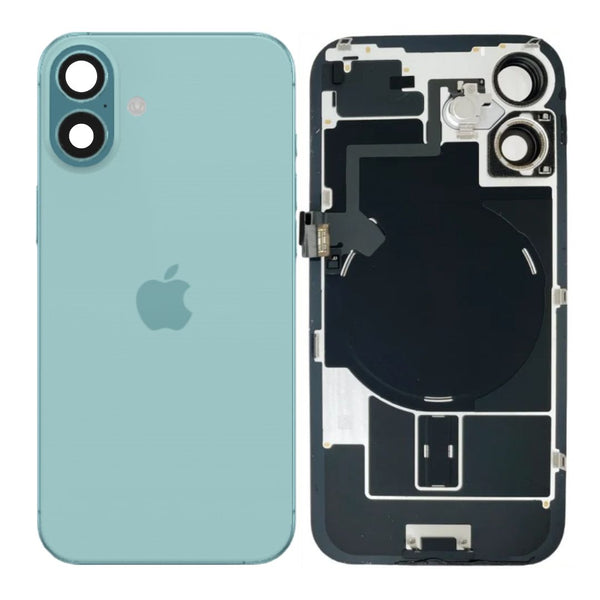 iPhone 16 Achterkant Glas Origineel Groen met Frame en NFC + Zaklamp Flexkabel