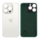 iPhone 15 Pro Achterkant glas | Met logo | Big hole | Wit Titanium