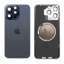 iPhone 15 Pro Achterkant Glas met Logo Blauw met Frame Magneten en Camera lenzen
