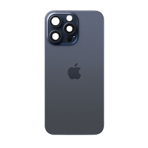 iPhone 15 Pro Max Achterkant Glas Origineel Blauw met Frame Magneten en Camera lenzen