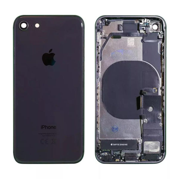 iPhone 8 Behuizing voorgemonteerd met logo | Zwart