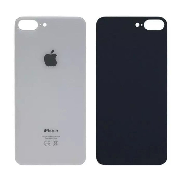 iPhone 8 Plus Achterkant glas | Met logo | Big hole | Wit