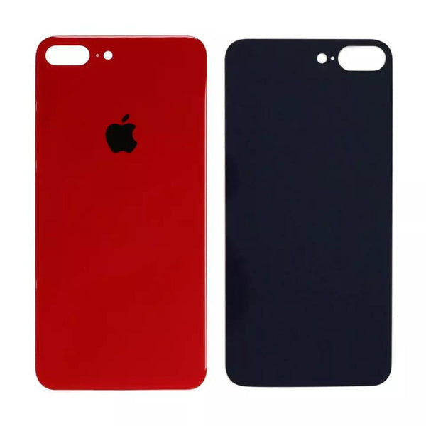 iPhone 8 Plus Achterkant glas | Met logo | Big hole | Rood
