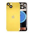 iPhone 14 Achterkant Glas met Frame Behuizing | Geel | Met logo