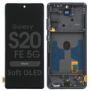 Samsung Galaxy S20 FE 5G Zwart G781 Scherm met Frame Soft OLED