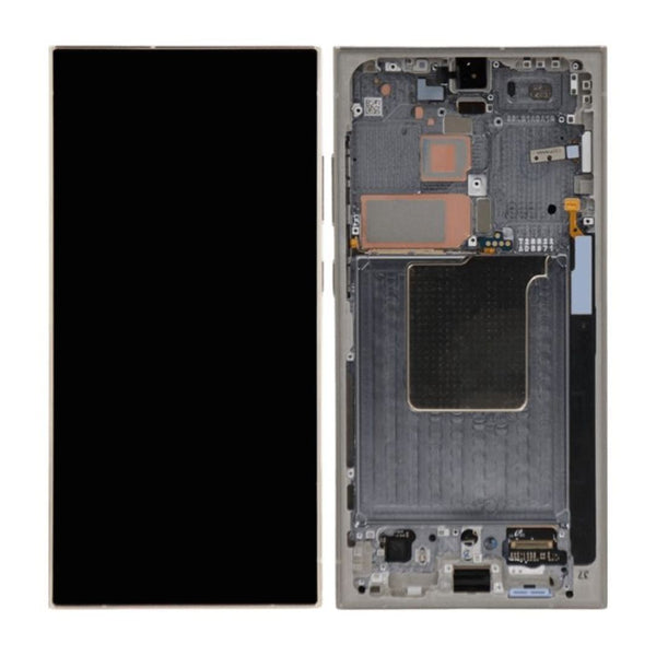 Samsung Galaxy S24 Ultra Scherm met Frame Behuizing Grijs Origineel Service Pack