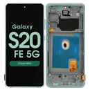 Samsung Galaxy S20 FE 4G 5G Mint Groen G780 G781 Scherm met Frame Service Pack
