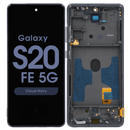 Samsung Galaxy S20 FE 4G 5G Donker Blauw G780 G781 Scherm met Frame Service Pack