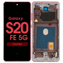 Samsung Galaxy S20 FE 4G 5G Rood G780 G781 Scherm met Frame Service Pack