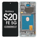 Samsung Galaxy S20 FE 4G 5G Zilver Wit G780 G781 Scherm met Frame Service Pack