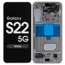 Samsung Galaxy S22 Zilver Wit SM-S901B Origineel Scherm Service Pack