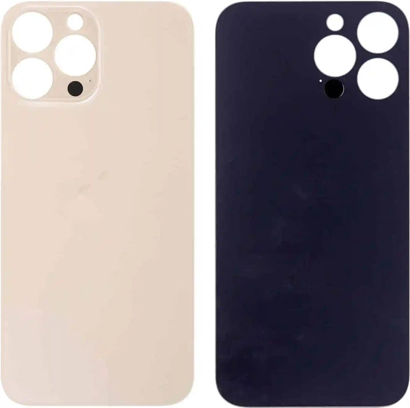 iPhone 13 Pro Max Achterkant glas | Met logo | Big hole | Goud