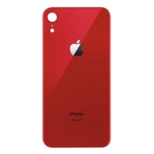 iPhone XR Achterkant glas | Met logo | Big hole | Rood